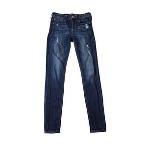 Express Jeans Mid Rise Leggings Size 0 Distressed